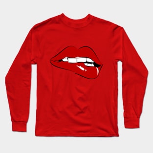 Red Lips Long Sleeve T-Shirt